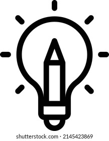 idea vector thin line icon