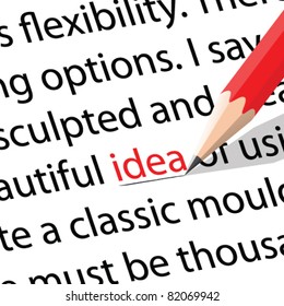 Idea word business concept