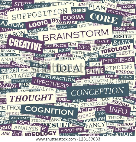 IDEA. Word collage. Vector illustration.