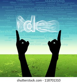 idea word in hand