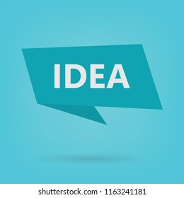 idea word on sticker- vector illustration