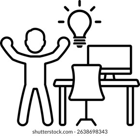 idea worker work freelancer working work from home bulb freelance 10308
