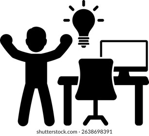 idea worker work freelancer working work from home bulb freelance 10309