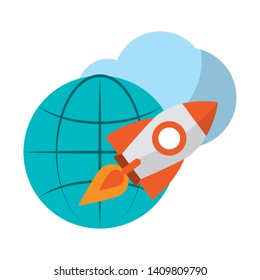 idea working success goal starting elements cartoon vector illustration graphic design