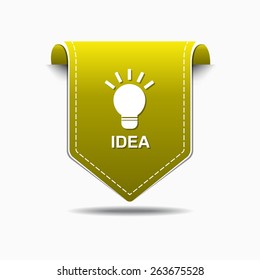 Idea Yellow Vector Icon Design