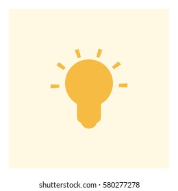 Idea_LightBulb  icon - Flat design, glyph style icon - Colored enclosed in a square
