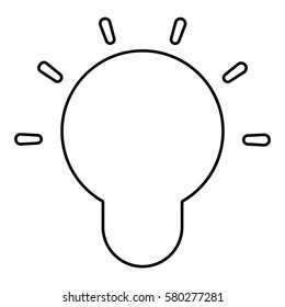 Idea_LightBulb  icon - Flat design, glyph style icon - Colored