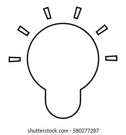 Idea_LightBulb  icon - Flat design, glyph style icon - Colored