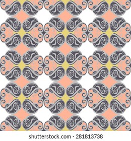 The ideal of the background elements of calligraphy and scrolls. Seamless.