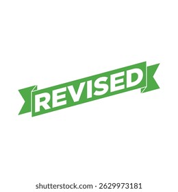 Ideal for business, legal, and office use to clearly mark documents as updated or revised. This vector illustration is fully editable, scalable, and perfect for both print and digital formats.