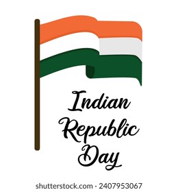 Ideal for celebrating Indian Republic Day, this vector graphic depicts the holiday.