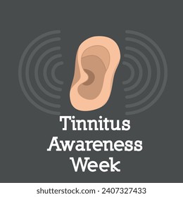 Ideal for celebrating Tinnitus Awareness Week, this vector graphic depicts the event.