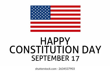 Ideal Constitution Day background. With the United States flag, for the celebration of Constitution Day.