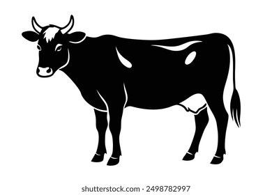 An ideal cow  vector art in white background illustration.