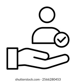 Ideal Customer icon line vector illustration