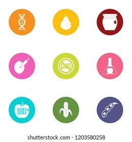 Ideal food icons set. Flat set of 9 ideal food vector icons for web isolated on white background