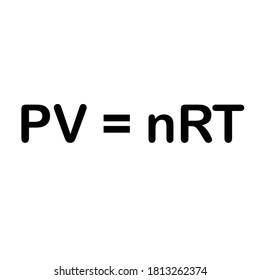 Ideal Gas Law On White Background