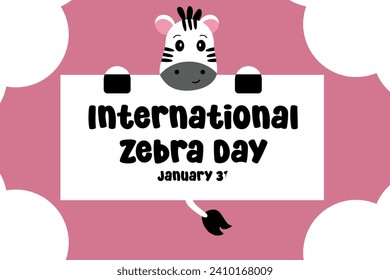 Ideal for International Zebra Day celebrations, this vector graphic depicts the day.