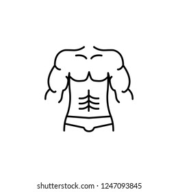 Ideal man figure icon. Element of anti aging outline icon for mobile concept and web apps. Thin line Ideal man figure icon can be used for web and mobile