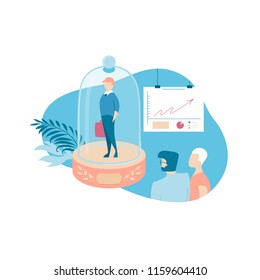 Ideal manager flat vector illustration. 