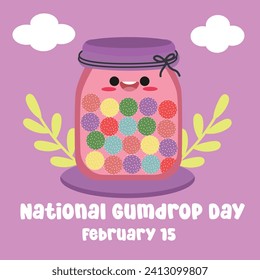 Ideal for National Gumdrop Day celebrations, this vector graphic of the holiday