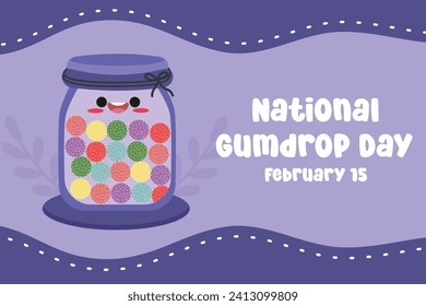 Ideal for National Gumdrop Day celebrations, this vector graphic of the holiday