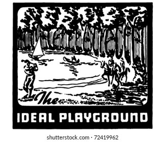 Ideal Playground - Retro Ad Art Banner