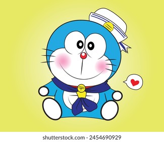 Ideal for T-Shirt Designs, Clip Art, and Stickers. Doraemon Cartoon Characters.