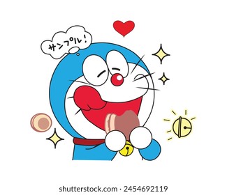 Ideal for T-Shirt Designs, Clip Art, and Stickers. Doraemon Cartoon Characters.