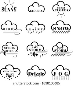ideal weather symbols icon design vector