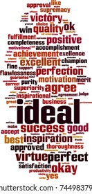 Ideal word cloud concept. Vector illustration