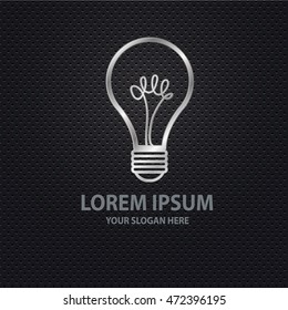 Idea,light bulb design ,silver concept,clean vector