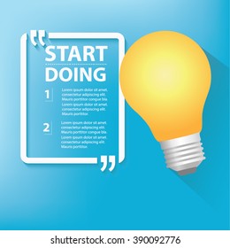 Idea,light bulb,creative,blank for text,clean vector