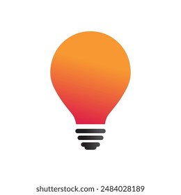 Icono de bombilla de luz ideal color o ilustración de logotipo