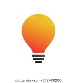 Ideaor light bulb icon color or logo illustration