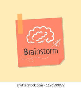 Ideas and brainstorming note illustration