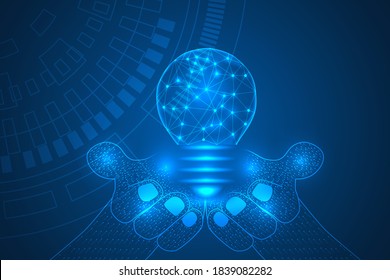 las ideas abren el fondo abstracto de la tecnología de innovación digital.