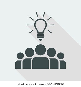 Ideas by teamwork - Vector web icon