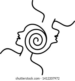 Ideas  colaboration concept  icon in outline icon