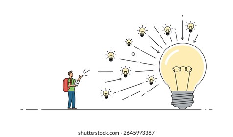 Ideas coming to a person to create a big one