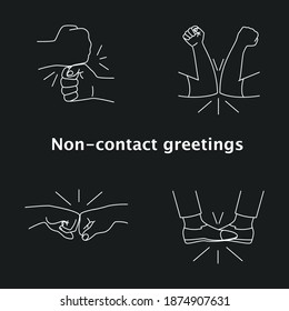 Ideas For Contactless Greeting. Preventing Contact Greetings. Kinds Of Various Alternative Greetings, Reducing The Spread Of The Virus.