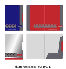 Ideas of corporate identity, template for the design of the cover and cutting / Corporate folder, cover template and cutting