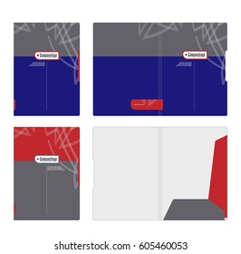 Ideas of corporate identity, template for the design of the cover and cutting / Corporate folder, cover template and cutting