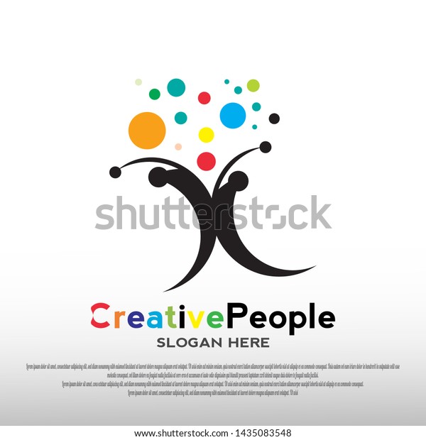 Ideas Creative People Logo Design Abstract Stock Vector Royalty Free