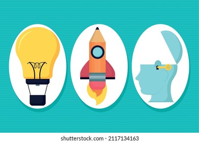 ideas and creativity designs set