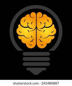 Ideas design over black background, vector illustration.