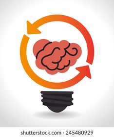 Ideas design over white background, vector illustration.