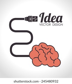 Ideas design over white background, vector illustration.
