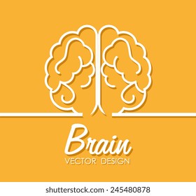 Ideas design over yellow background, vector illustration.