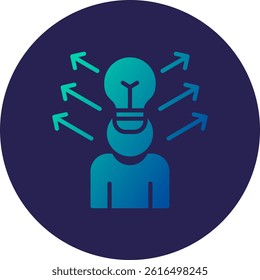 Ideas Glyph Circle Gradient Icon